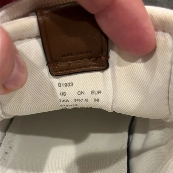 Coach White and Pink Women's Sneakers - Picture 5 of 9